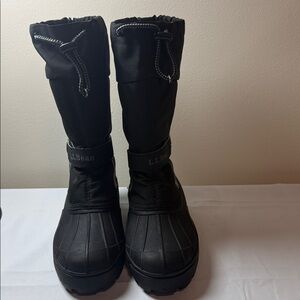 L.L.Bean Black Kids Winter Snow Boots